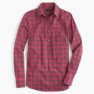 j crew red tartan popover